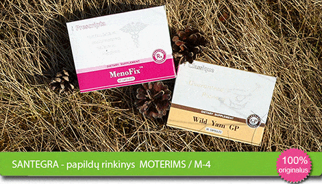 Santegra - papildu rinkinys moterims - MenoFix™ (60) + Wild Yam GP(30) santegra-papildu-rinkinys-moterims-menofix-wild-yam-gp-kaina-akcija-pigiau